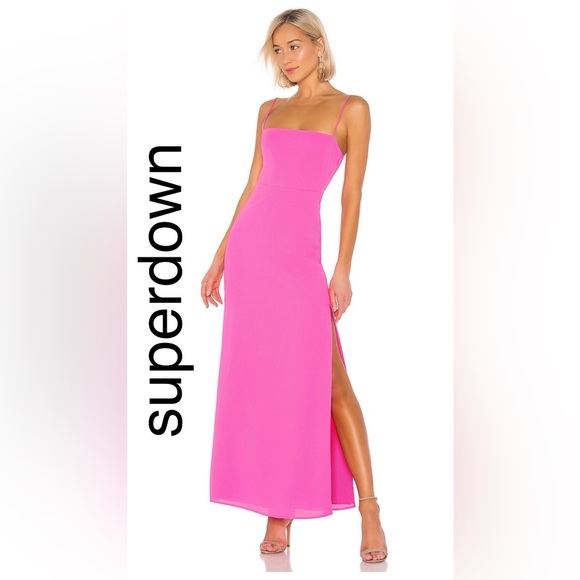 superdown Dresses & Skirts - REVOLVE superdown Addison Maxi Dress in Pink Barbie Core